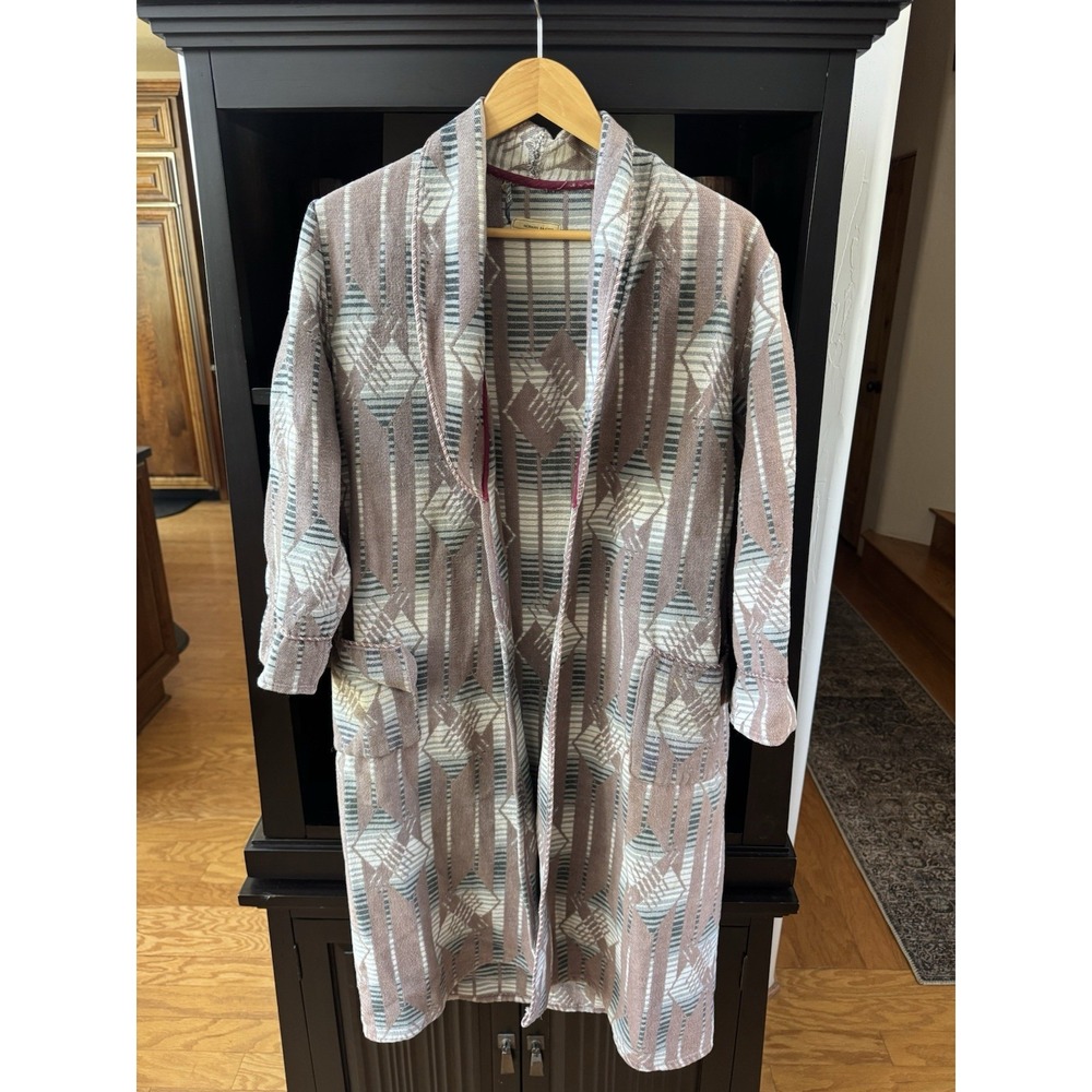 Vintage 40s Beacon Blanket Robe Size S-M Ombré Pattern